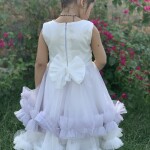 White & Purple Umbrella Frock